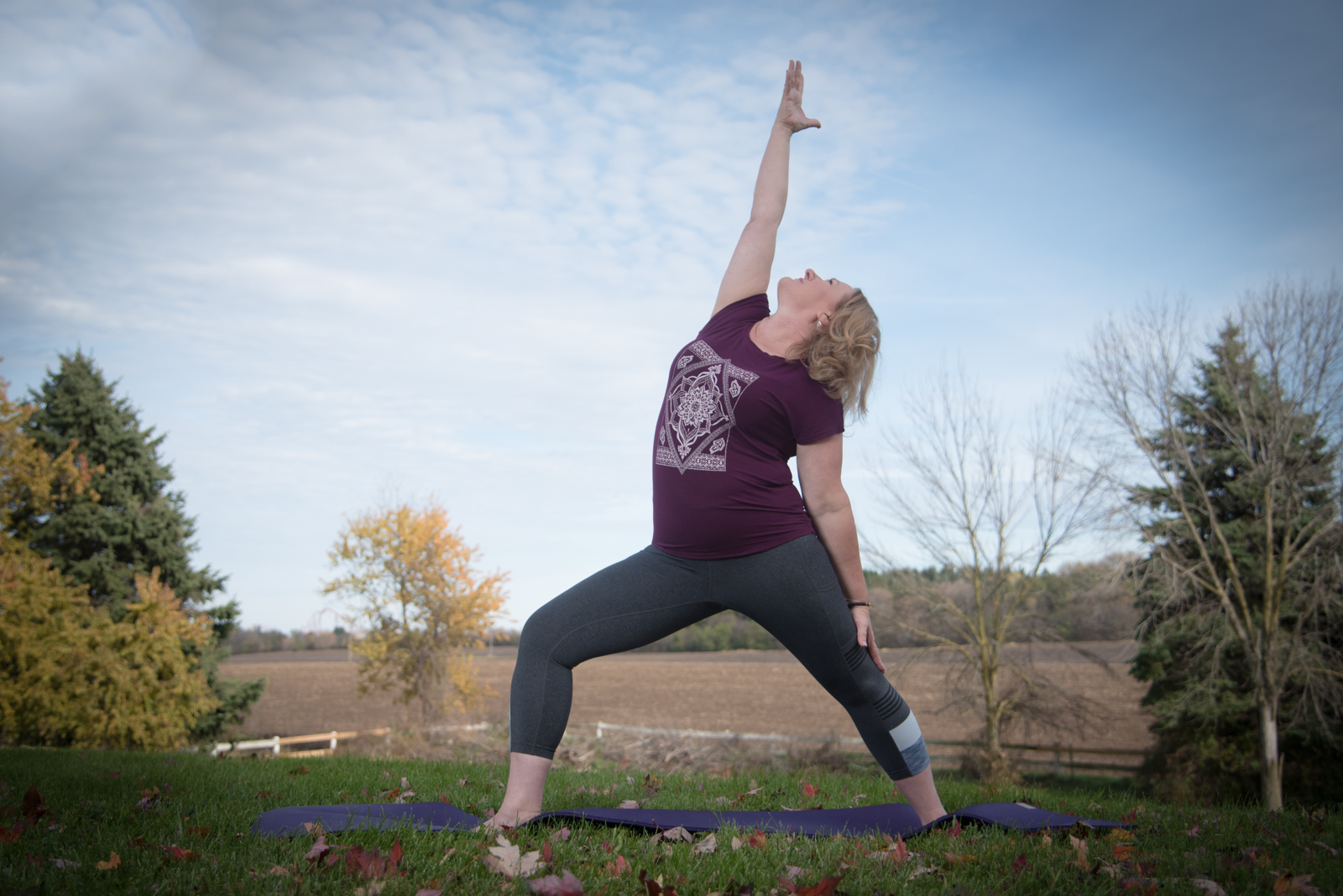 Instructor & Owner Lisa McKernan - Reverse Warrior Pose